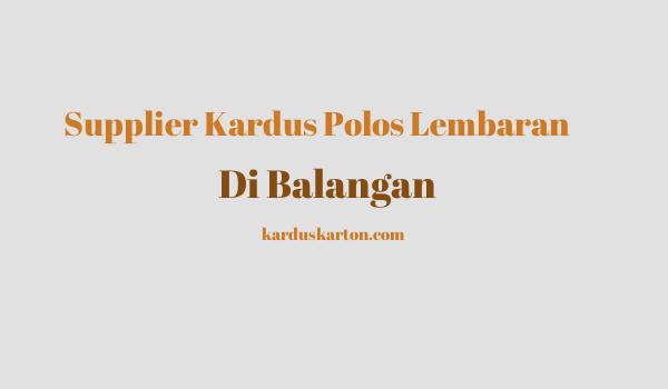 jual kardus di Balangan