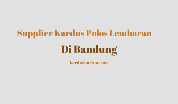 jual kardus di Bandung