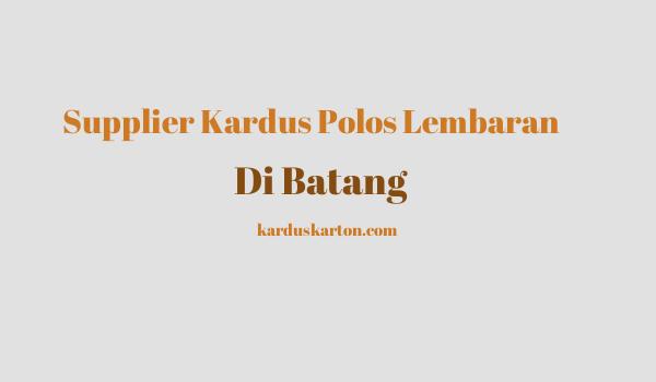 jual kardus di Batang