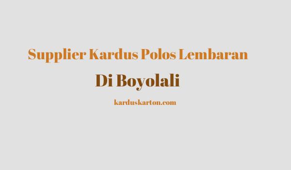 jual kardus di Boyolali