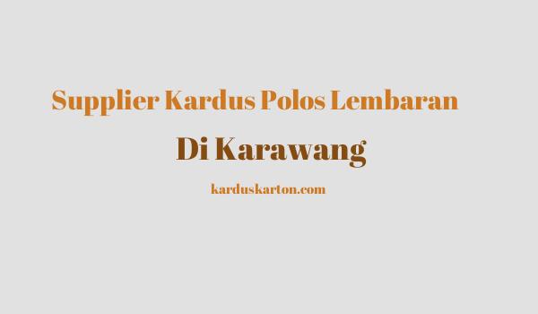 jual kardus di Karawang