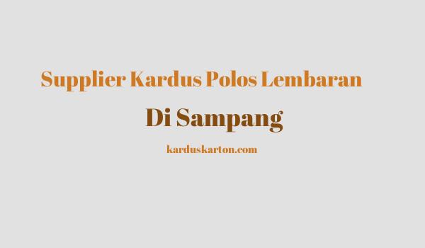 jual kardus di Sampang