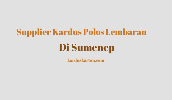 jual kardus di Sumenep