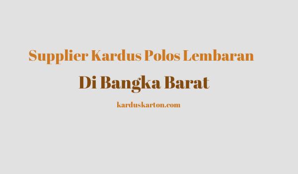 jual kardus di Bangka Barat