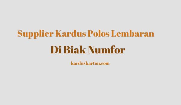 jual kardus di Biak Numfor