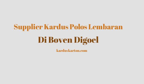 jual kardus di Boven Digoel