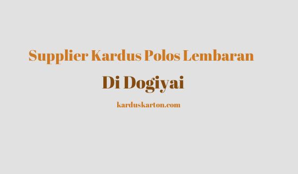 jual kardus di Dogiyai