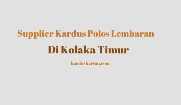 jual kardus di Kolaka Timur