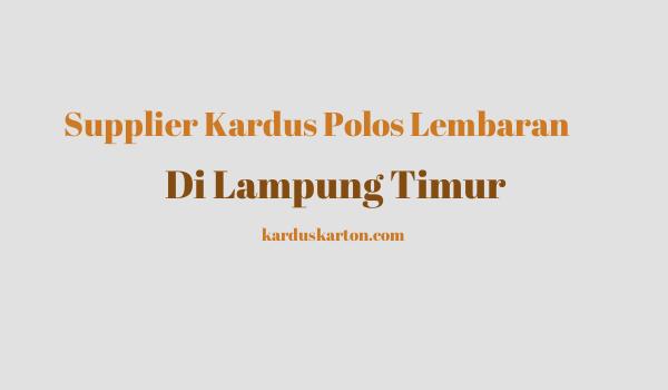 jual kardus di Lampung Timur