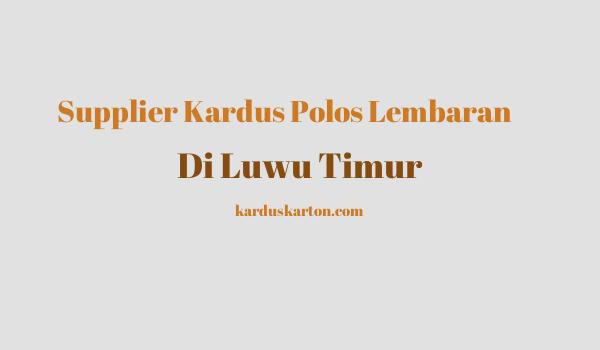 jual kardus di Luwu Timur