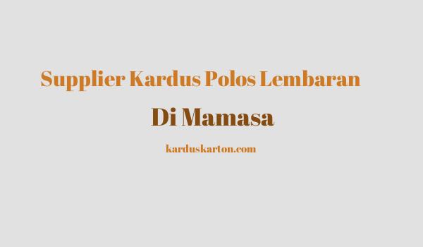 jual kardus di Mamasa