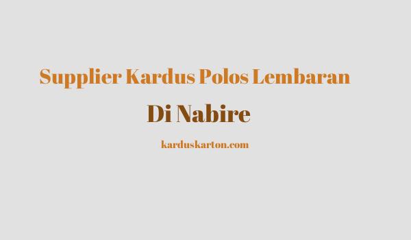 jual kardus di Nabire