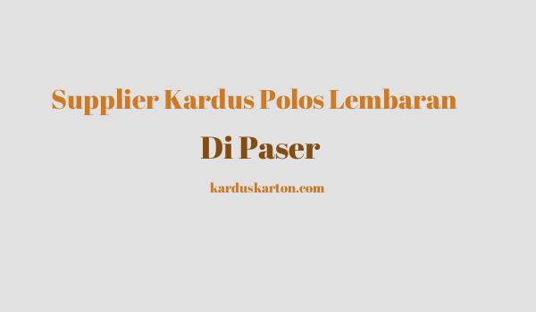 jual kardus di Paser