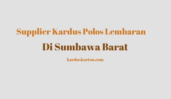 jual kardus di Sumbawa Barat