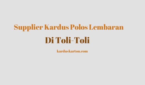 jual kardus di Toli-Toli